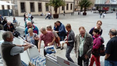 Der Andrang am Stand in Fulda riss nicht ab