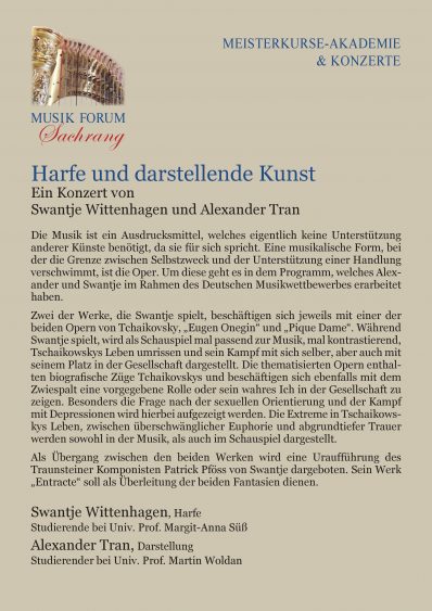 Plakat darstellende Kunst hinten