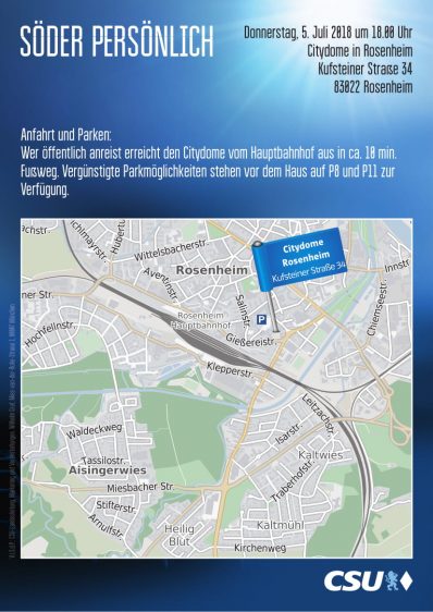 7637 Markus Soeder Persoenlich ROSENHEIM 5 Juli 2018 Postkarte A6 150 2-2