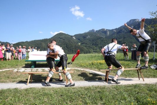 Inauguration Of Carolin Reiber's Bench In Aschau