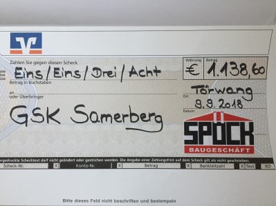 GSK Scheck für Trommeln