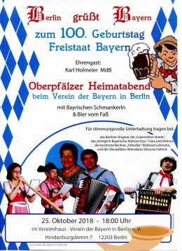 181025_mk Flyer Oberpfälzer Heimatabend Berlin