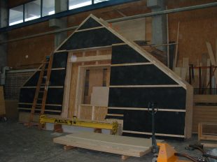 Giebelwand fertig zum Versand