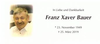 Sterbebild Franz-Xaver Bauer 1