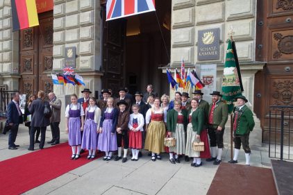 Waldgau bei Empfang Charles und Camilla in Muenchen
