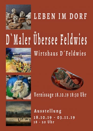 Plakat Jahresausstellung d Maler Uebersee Feldwies
