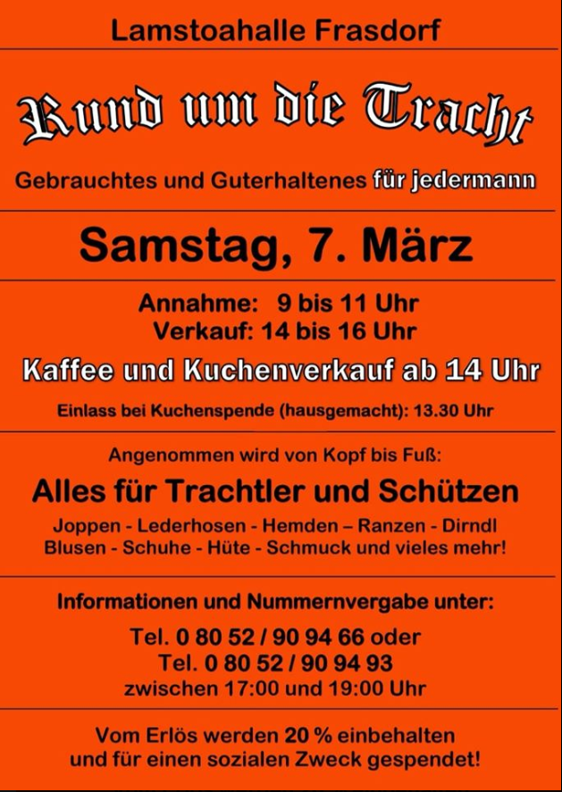 Flyer Rund um die Tracht 2020