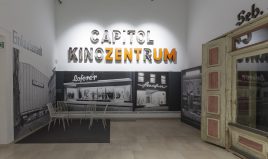 Made in Rosenheim, Blick in die Ausstellung, Einkaufsstadt Rosenheim, Saal 9, Foto Martin Weiand