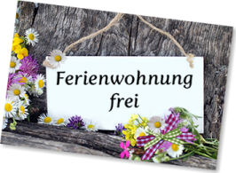 Schild Fewo frei