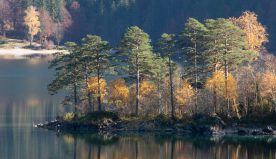 Farbenprächtiger Oktobertag unter der Zugspitze