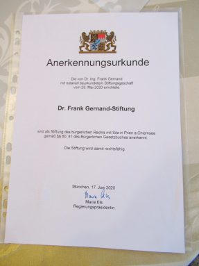 1Anerkennungs-Urkunde