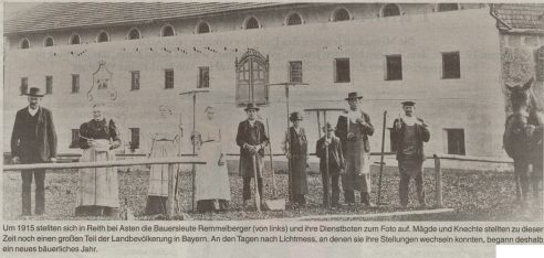 Lichtmess bauern mit dienstboten