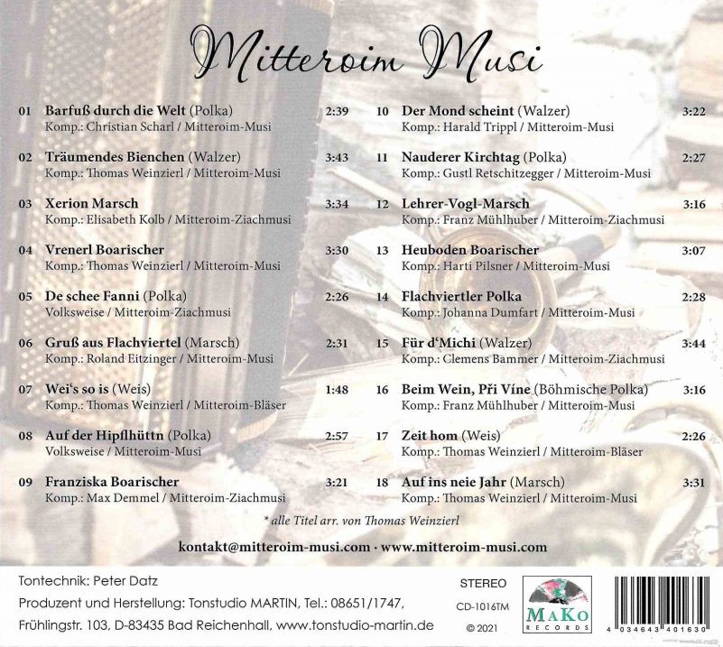 Mitteroim-Musi CD-Cover Rückseite