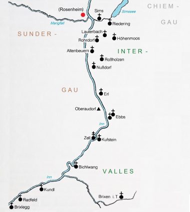 Gau Inter Valles, Karte