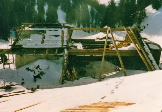 Marchlkaser nach dem Sturm vom Dez 1991