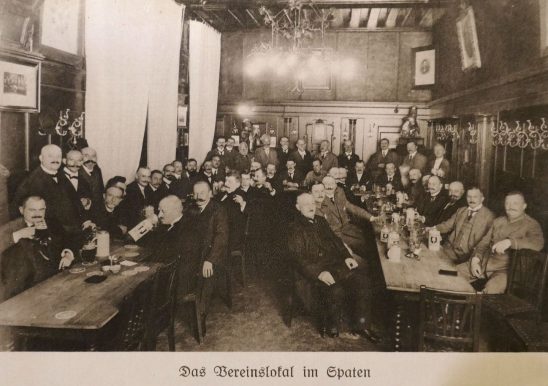 Vereinslokal im Spaten um 1900