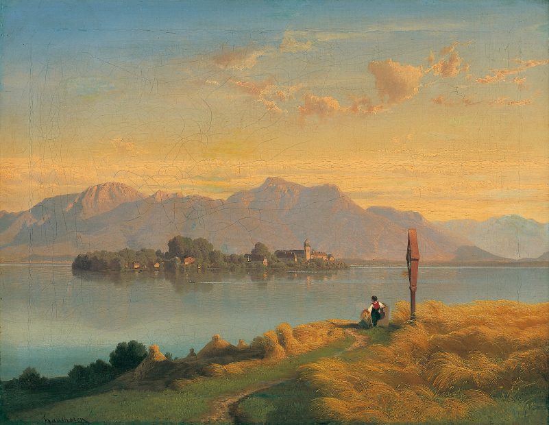 Haushofer_Frauenchiemsee von Gstadt aus ⋅ um 1855_Gailer Fineart