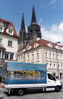 Der Truck vor dem Regensburger Dom St