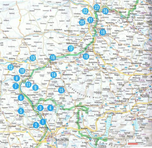 Schiffe, Salz und Seen Karte