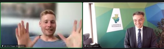 04_Moderator Erik Flugge und Landrat Otto Lederer