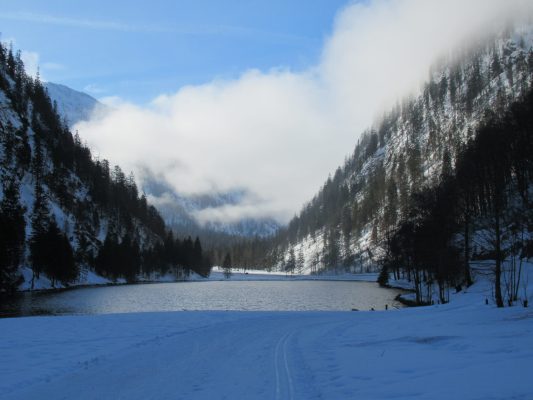 Auf der Loipe zwischen Chiemgau-Arena und Dreiseen-Gebiet