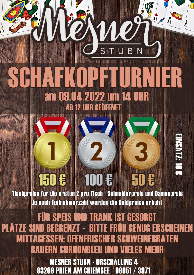 schafkopfturnier mesner stubn