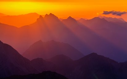 Zugspitze-Sonnenuntergang