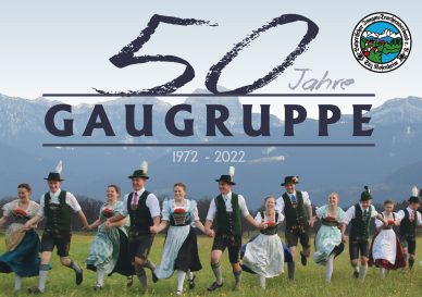 Handzettel Trachtenwochenende Freitag 50-Jahre Gaugrupp Ausschnitt