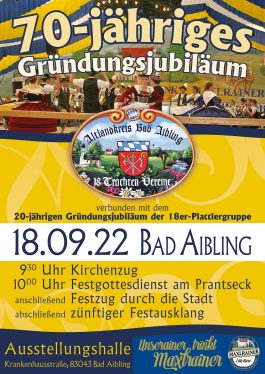 Handzettel Trachtenwochenende Sonntag 18er Jubiläum