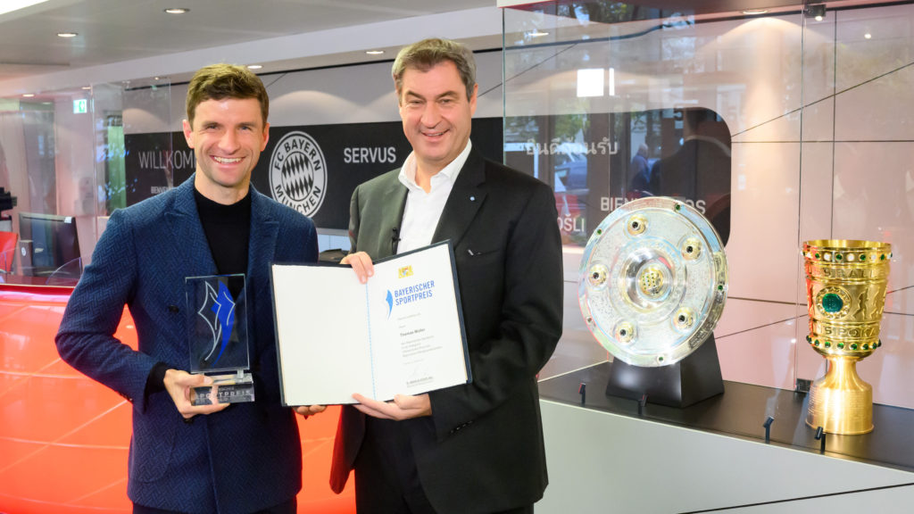 Bayerischer Sportpreis für Fußballer Thomas Müller Samerberger