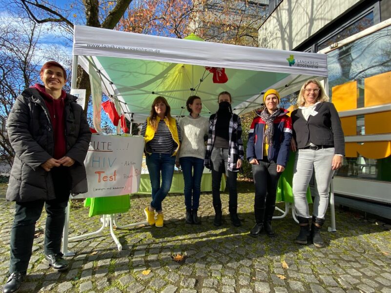 Infostand TH Rosenheim Beratung HIV-Testung Test jetzt