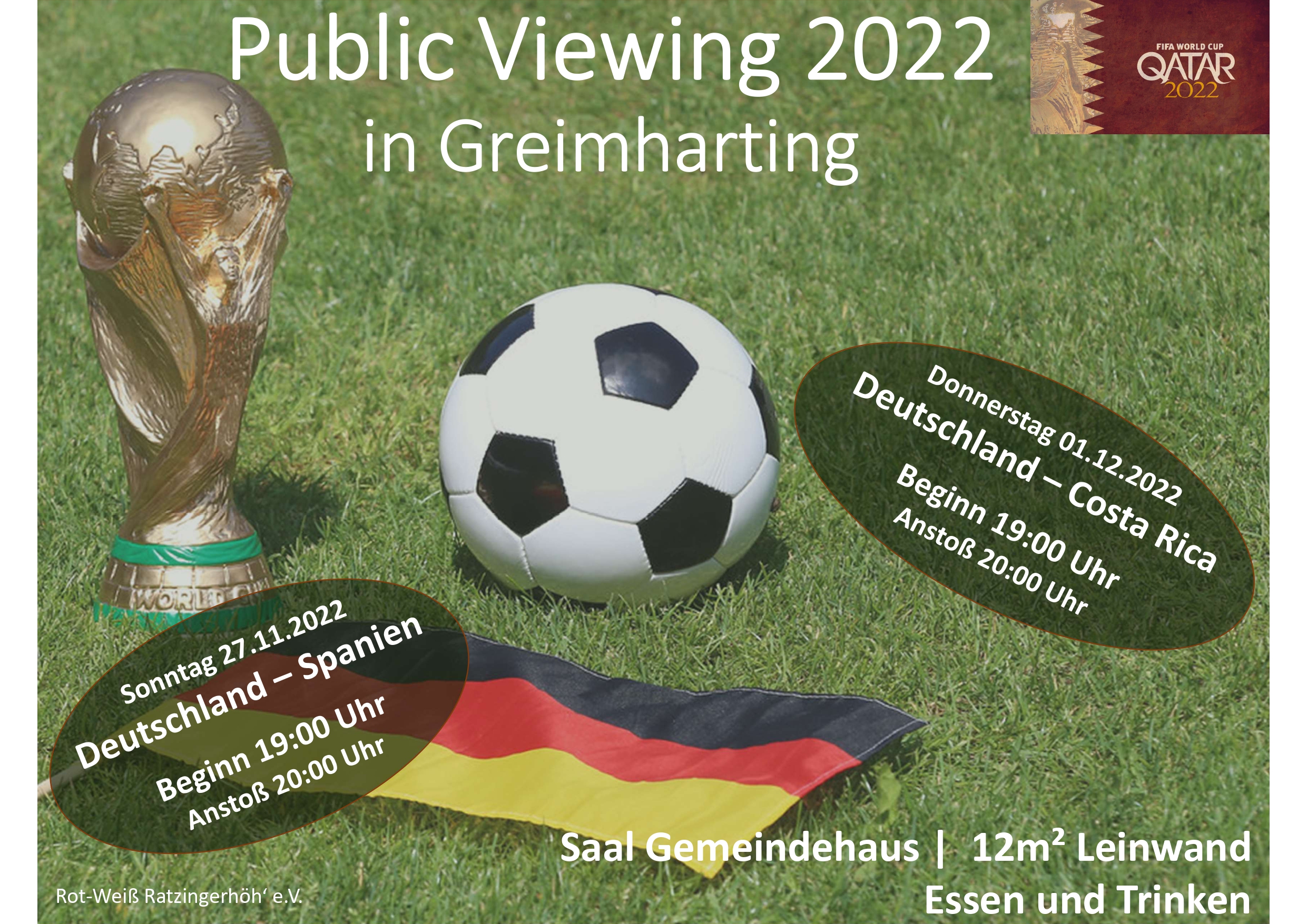 Public Viewing zur WM 2022 in Greimharting