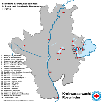 Standorte Eisrettungsschlitten Landkreis Rosenheim
