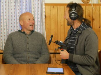 vlnr Michael Mühlbacher und Martin Wieland beim Interview