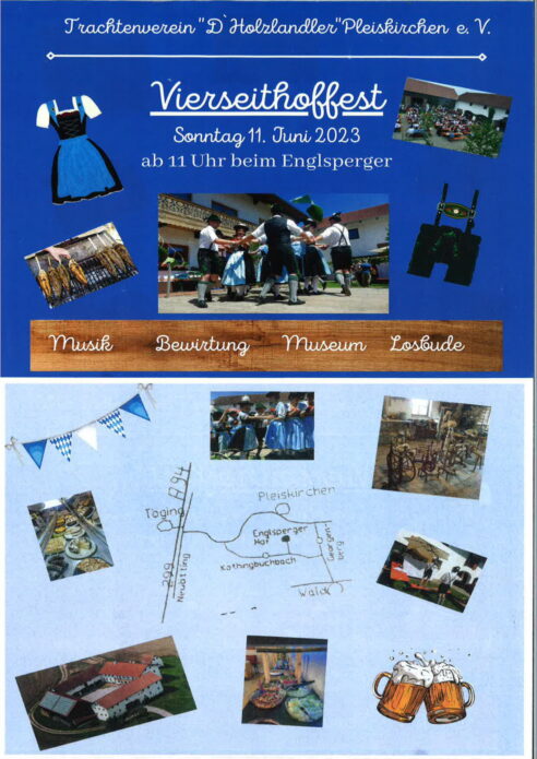 Trachtenverein D'Holzlandler Pleiskirchen (Flyer Vierseithoffest 2023)_page-0001(1)