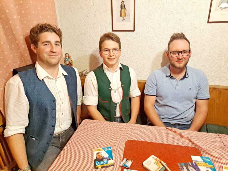 Vorstandschaft v.l. Lukas Wimmer, Jakob Buys, Martin Randl