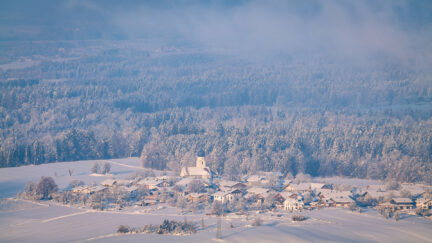 Blick von der Aussichtskapelle nach Höhenmoos