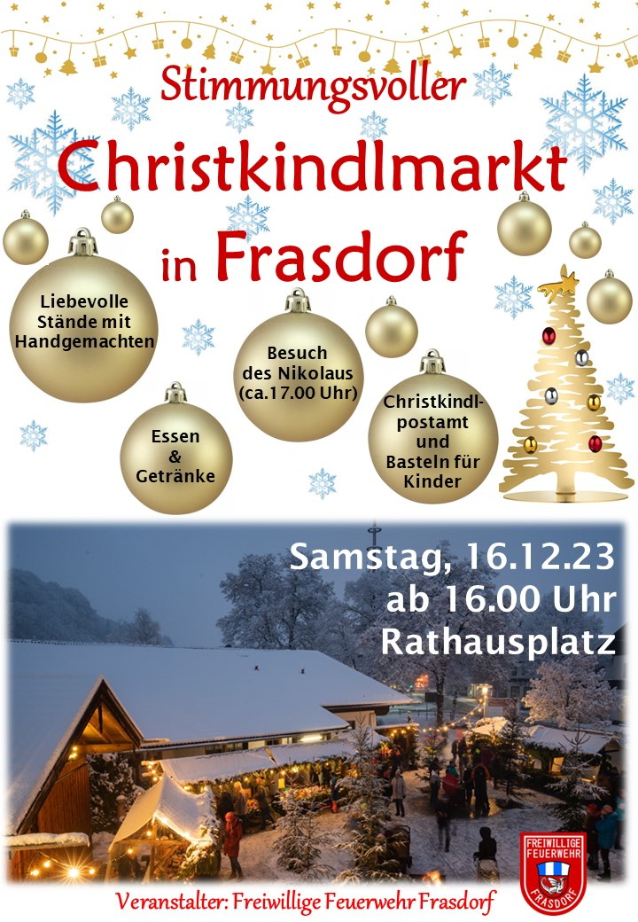 Weihnachtsmarkt Frasdorf 2023 - Plakat (002)