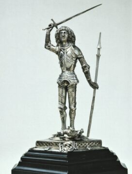 B027a_Abb. 1 HZ Christoph Silberstatue 1480 Schatzkammer