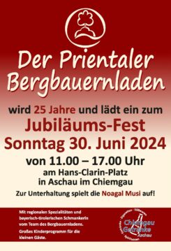 Jubiläumsfest Bergbauernladen 2024 Handzettel als jpg