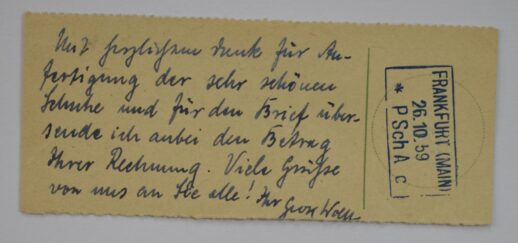 Slg. Schweinsteiger Zahlkarten 1959