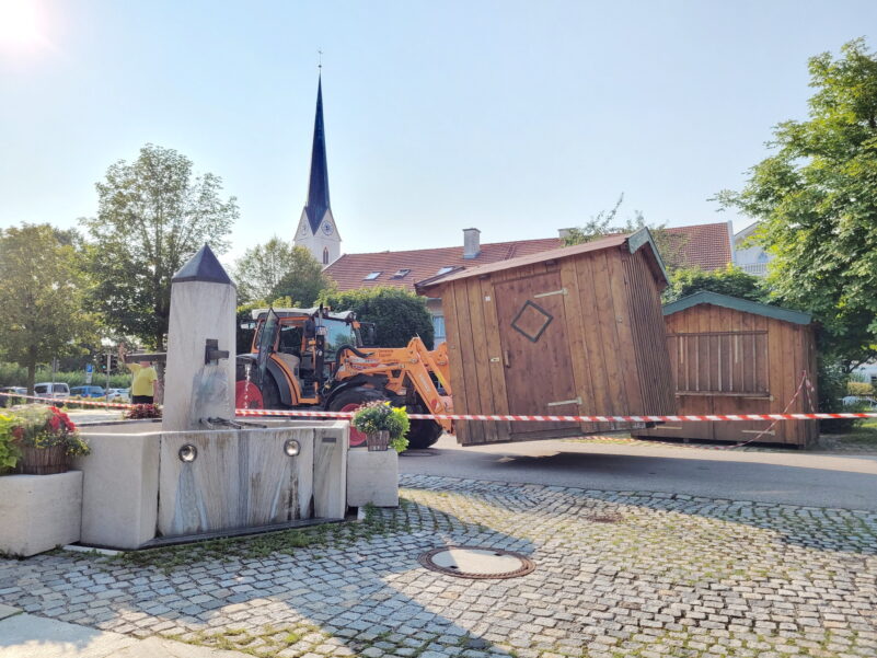 Aufbau Eggstätter Dorffest 2024