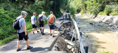 Besichtigung der Straßenschäden im Mühltal