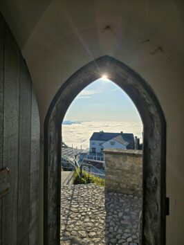 Blick aus dem Wendelsteinkircherl bei Inversionswetter Foto F. Thoma