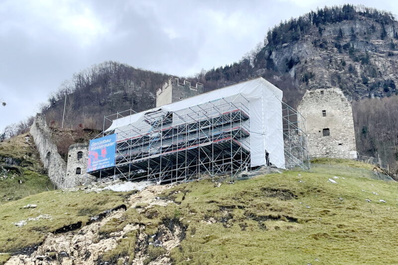 Stabilisierungsgerüst Burg Falkenstein 1