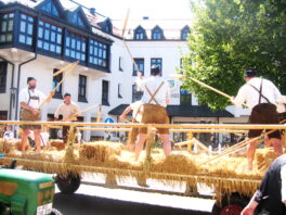 01-Jungbauerschaft 2005 Festwagen Rathaus