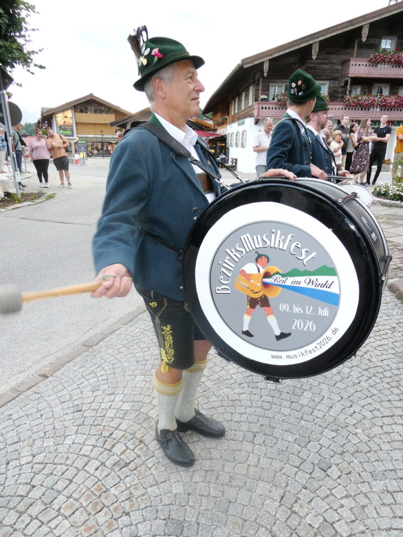 Trommel MK RiW mit Bezirksmusikfest-Logo